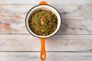 SALADA DE GRÃOS E MAÇÃ CARAMELADA
