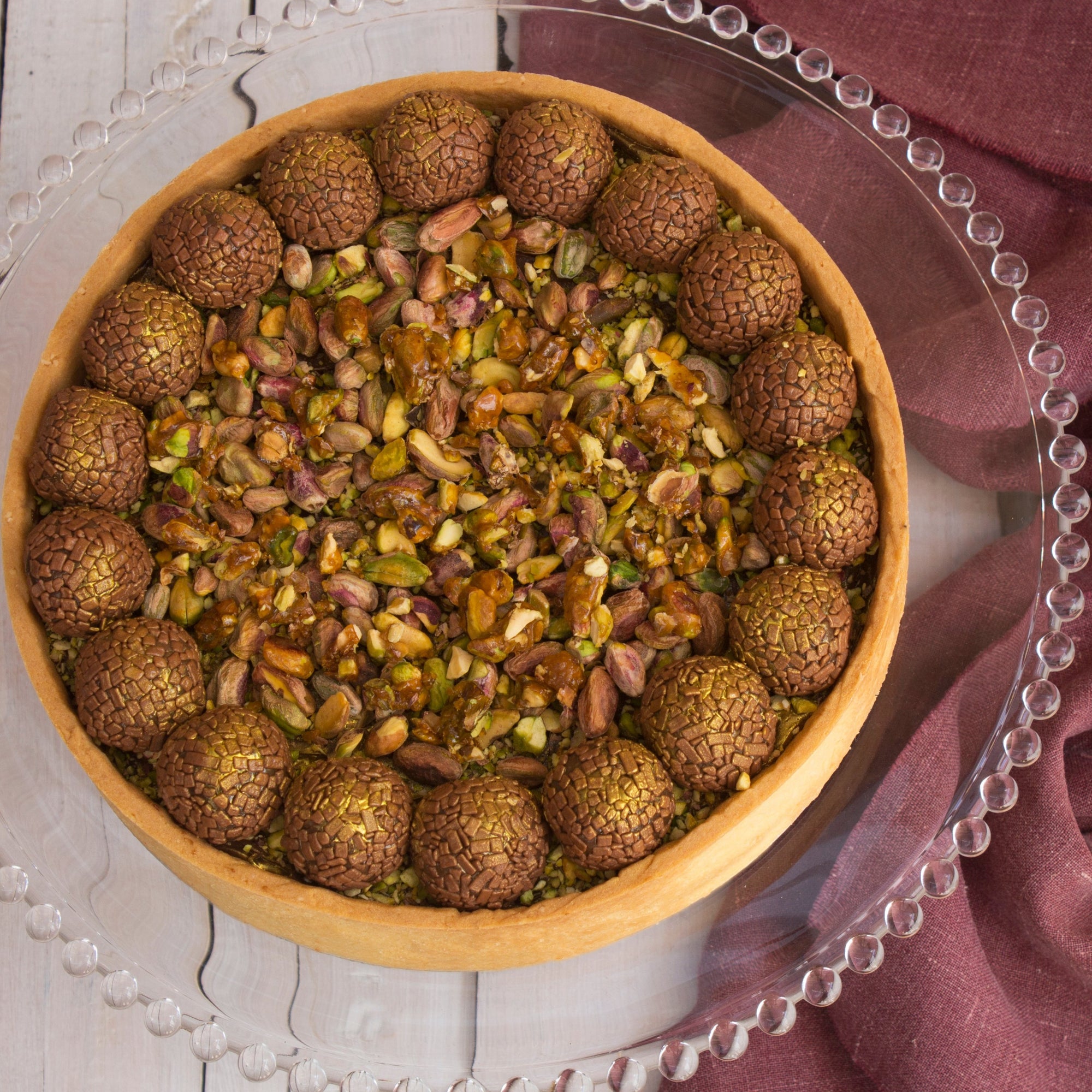 TORTA DE BRIGADEIRO E PISTACHE