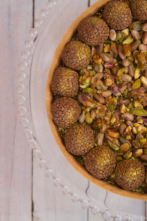 TORTA DE BRIGADEIRO E PISTACHE